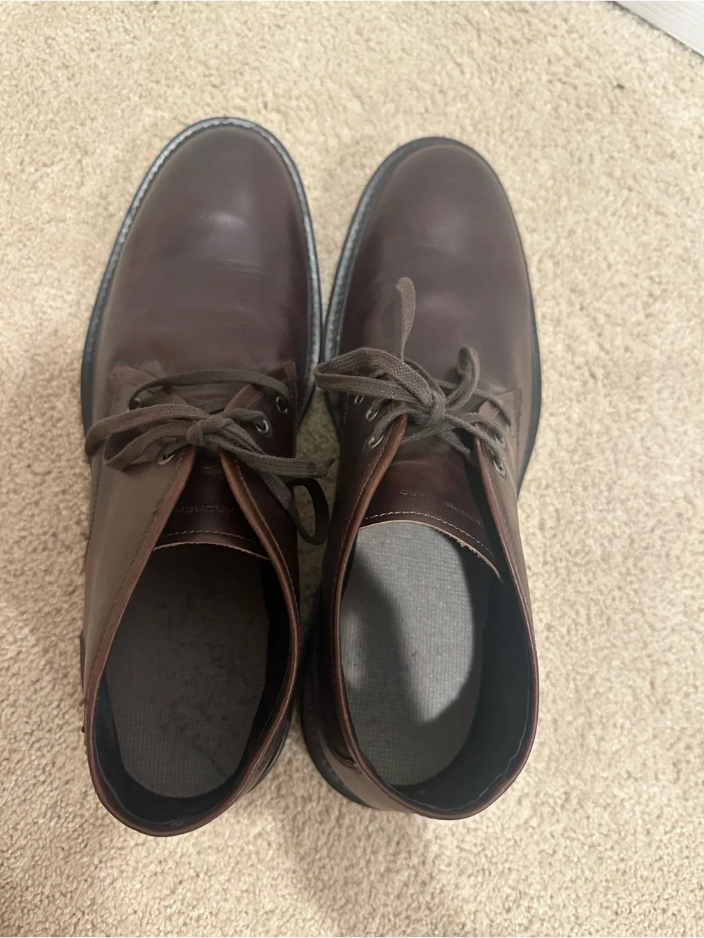 Andrew Marc Dark Brown Leather Chukka Boots